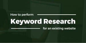 Keyword research for an existing website