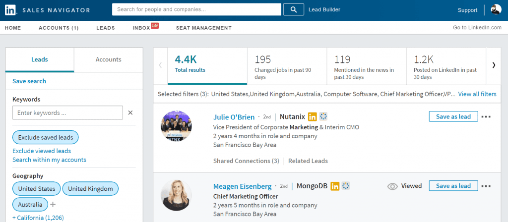 LinkedIn Sales Navigator