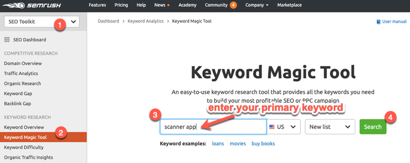 SEMrush Expand Your Organic Footprint with Secondary Keyword Analysis