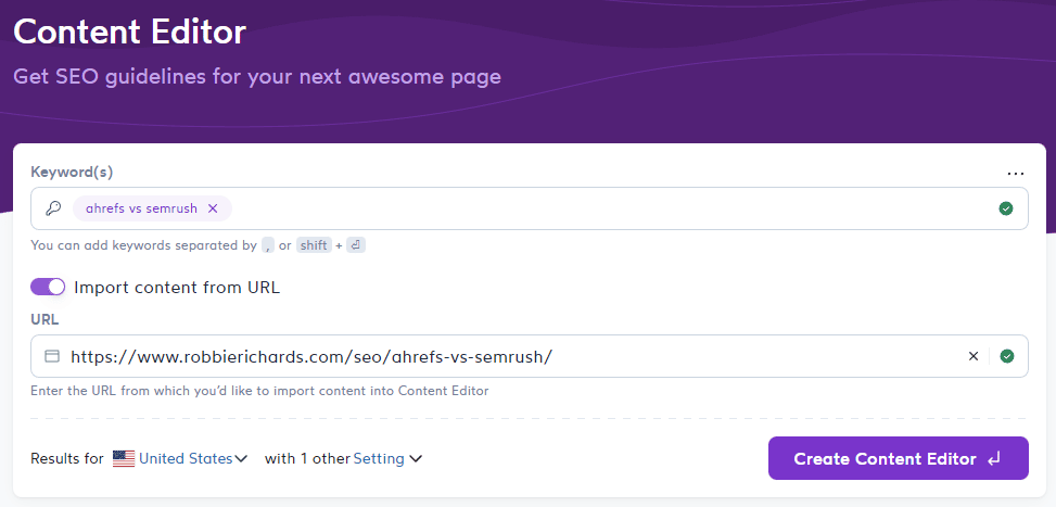 Surfer SEO Content Editor working example Surfer SEO Content Editor working example